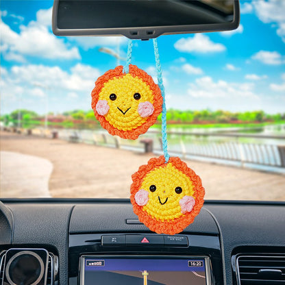 Sun Shaped Car Hanging Crochet Pattern