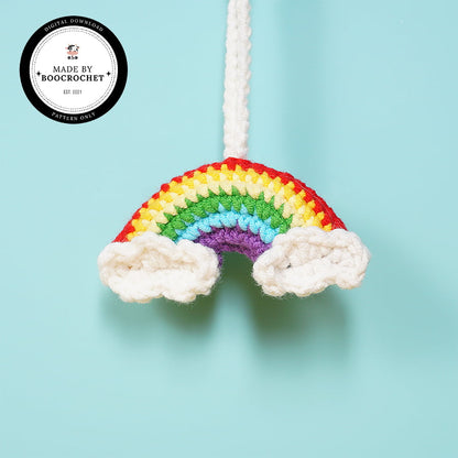 Rainbow Shaped Car Hanging Crochet Pattern