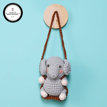 Swinging Elephant Car Hanging Crochet Pattern