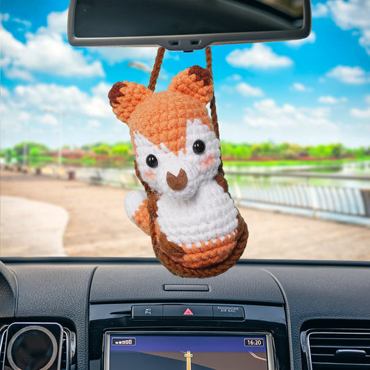 Cute Fox Car Hanging Crochet