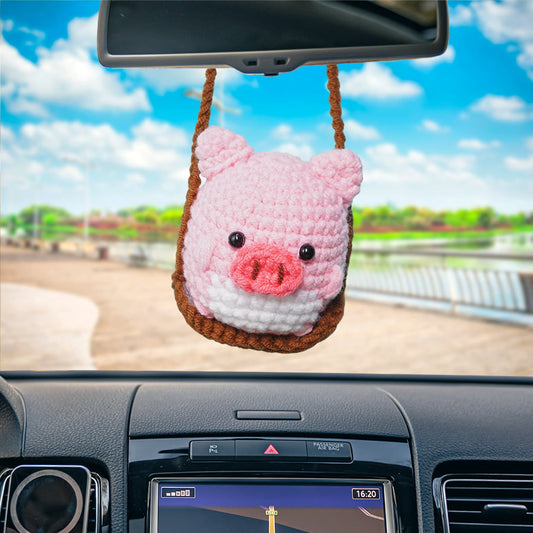 Cute Pig Car Hanging Crochet