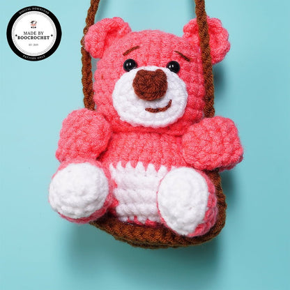 Strawberry Bear Car Hanging Crochet Pattern