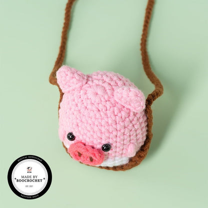 Swinging Pink Pig Car Hanging Crochet Pattern