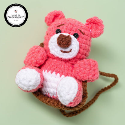 Strawberry Bear Car Hanging Crochet Pattern