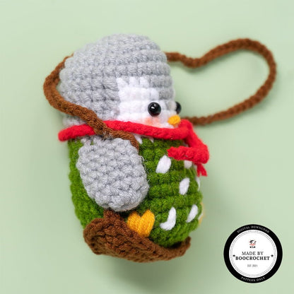 Swinging Penguin Car Hanging Crochet Pattern
