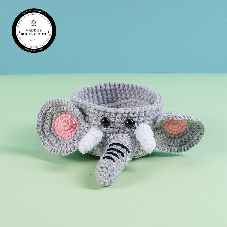 Elephant Coaster Set Crochet Pattern
