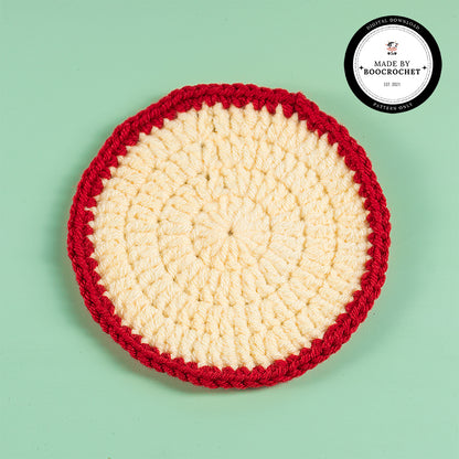 Apple Coasters Set Crochet Pattern