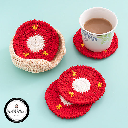 Planet Mars Astrology Coasters Set Crochet Pattern
