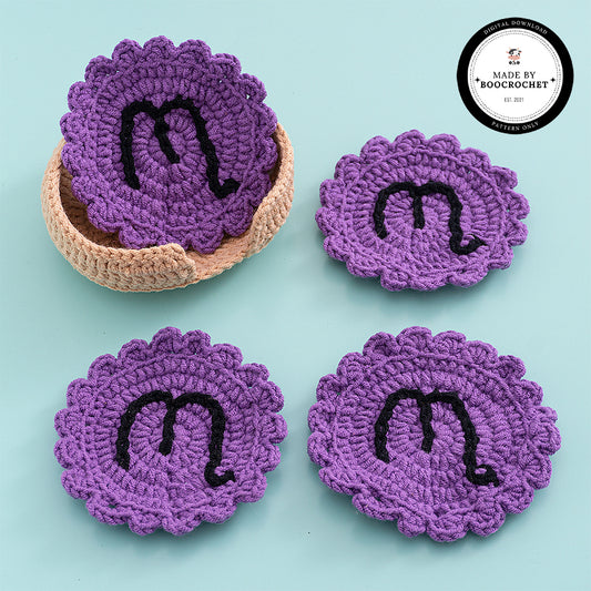 Scorpio Zodiac Coasters Set Crochet Pattern