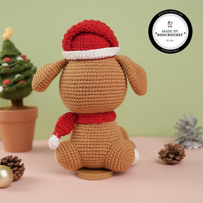 Golden Retriever Christmas Plush Toy Crochet Pattern