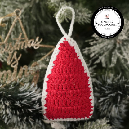 Decorative Red Snowflake For Christmas Tree Crochet Pattern