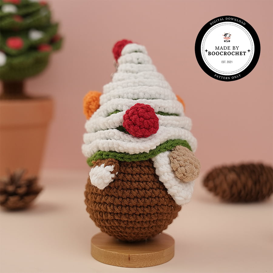 Gnome Wearing A Christmas Tree Crochet Pattern