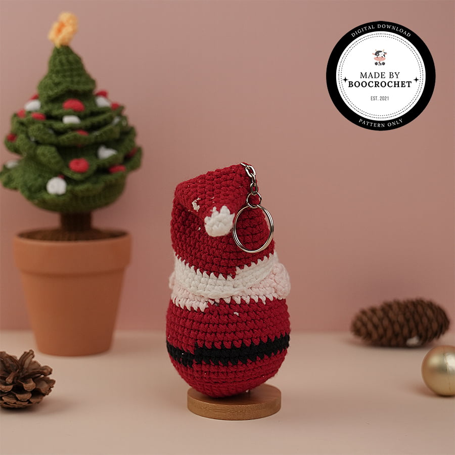 Santa Gnome With Red Hat Ornaments Crochet Pattern