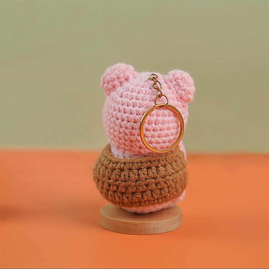Crochet Keychain Cute Pig | Piggy Keychain | Accessories