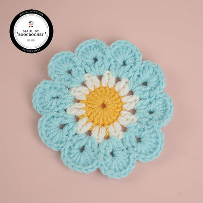 Crochet Pattern Daisy Coasters