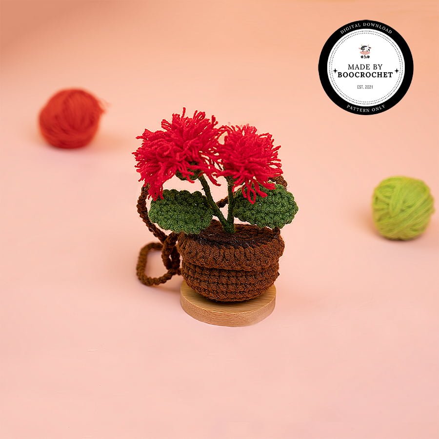 Pattern Dandelion Flower Basket Car Hanging Crochet
