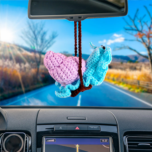 Handmade Swinging Snail Car Hanging Crochet
