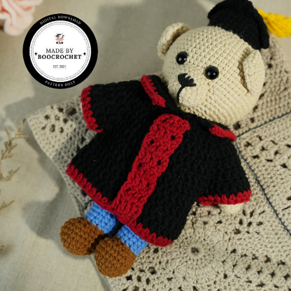 Crochet Pattern Teddy Bear Wearing Graduation