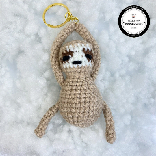 Crochet Pattern Sloth Keychain