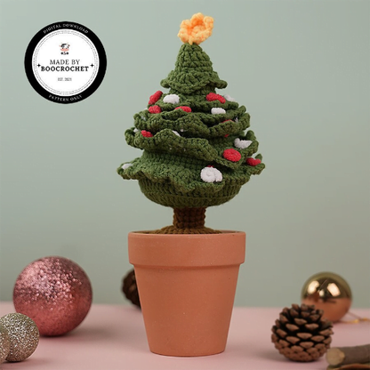 Crochet Christmas Tree In A Pot Pattern